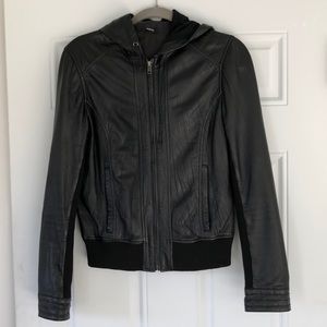 Aqua Leather Jacket (Bomber Styler)